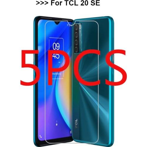 5PCS Full Glue Tempered Glass For TCL 10 SE TCL 10 5G Protective Film Screen Protector On The For TCL 20 5G TCL 20 SE Guard HD