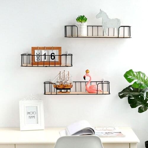 Iron Art Commodity Shelves Wall-mounted Kitchen Storage Holder Multi-function Creative Bathroom Organizer Home Storage Rack