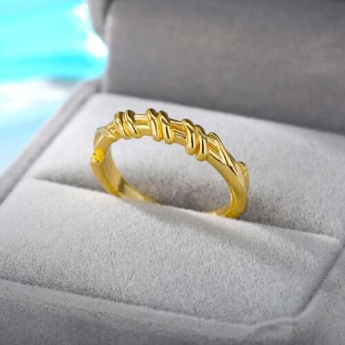 Geometry Twisted Open Rings For Women Stainless Steel Gold Silver Color Female Finger Ring 2021 Trend Aesthetic Jewelry anillos