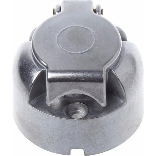 1Pc 7 Pins 12N Heavy Duty Metal Plug Towing Electric Metal Trailer Caravan Car Plug Socket Towbar Chrome High Quality