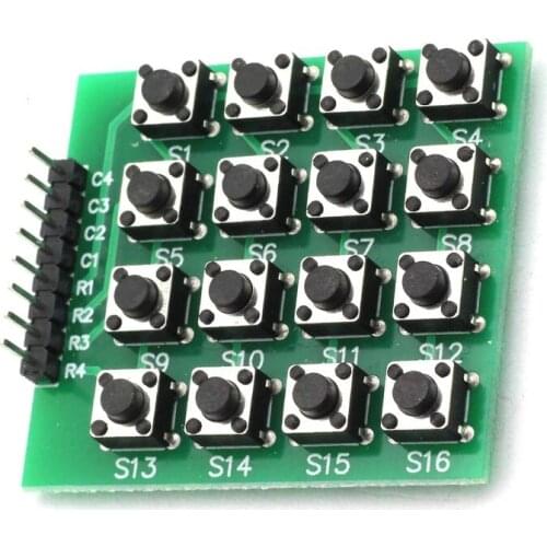 1 PC 8 Pins 4*4 Matrix 16 Keypad Keyboard Breadboard Module 16 Button Mcu 4x4 Matrix Module 16 Button Mcu for Arduino