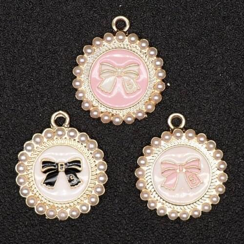 10pcs Faux Pearl Flower Buttons Embellishments for Craft Shank Clear Rhinestone Buttons Sewing Craft Silver Golden Button Heart