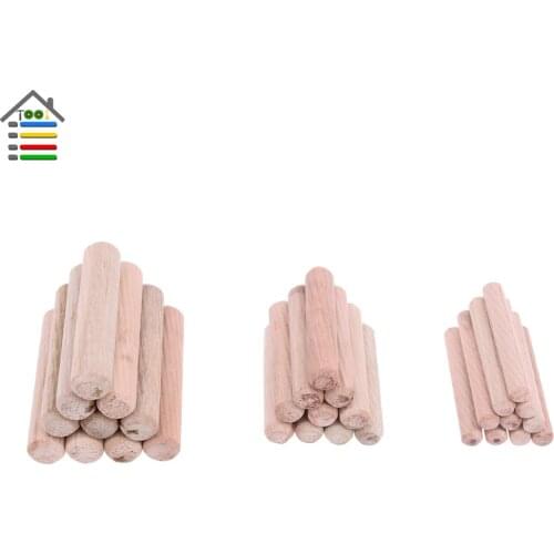 100Pcs Wooden Dowel Pins Cabinet Drawer Round Fluted Wood Craft Doweling Jig Rods Set Furniture Fitting 6 8 10mm