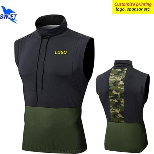 2021 Spring Quick Dry Running Sleeveless Shirts Men Stretch Gym Fitness Sportswear Vest Workout Basketball Sweatshirt Customize