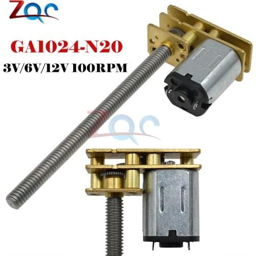 3V 6V 12V 100RPM Mini Metal Gear DC Motor Gearwheel Deceleration Motor Low Speed for Fan Car Hobby Toy RC Car GA1024-N20