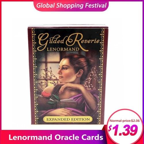 47Pcs/pack Lenormand Oracle Cards English Read Mysterious Angels Fate Game Board Gilt-edge Lenormand Deck Card