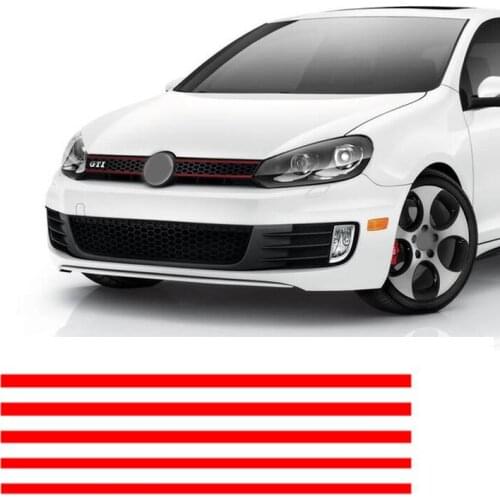 5Pcs Car Front Grille Vinyl Stickers Anti-scratch Decals Accessories For VW GTI Golf 5 7 Polo Lavida Magotan Scirocco Tiguan Mk7