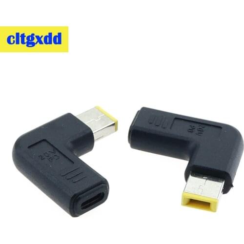 1PC USB-C Type C Female to Rectangle Male PD DC Plug Power Adapter Square Charger Converter For Lenovo Thinkpad Laptop
