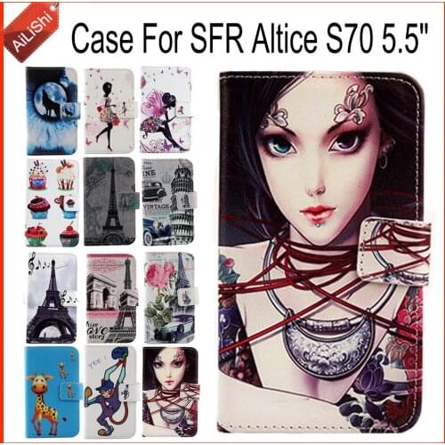 AiLiShi Factory Direct! Case For SFR Altice S70 5.5" Luxury Flip Leather Case Exclusive 100% Special Phone Cover Skin+Tracking