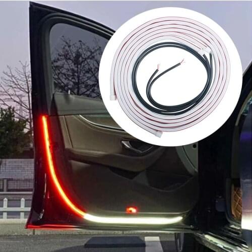 Car Door Opening Warning LED Lights Welcome Decor Lamp Strips Anti Rear-end Collision Safety Strip Warning Waterproof Lamp Bar