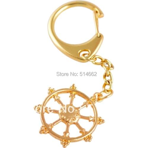Feng Shui Dharmachakra Wheel of Fortune Keychain