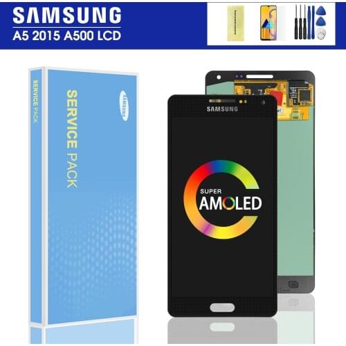 Original AMOLED LCD for SAMSUNG Galaxy A5 2015 Display Touch Screen Replacement For SAMSUNG A5 A500FU A500 A500F A500M Phone LCD