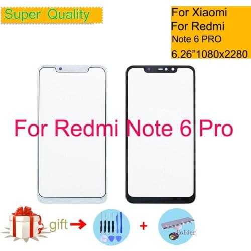 Felfial For Xiaomi Redmi Note 6 PRO 6Pro Front Glass Touch Screen Outer Panel Lens Cover NO LCD Without Digitizer