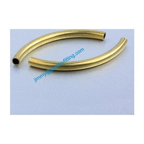 Jewelry findings Brass metal tube beads spacer beads Bent tube Beads for jewelry making 5*62*0.5mm