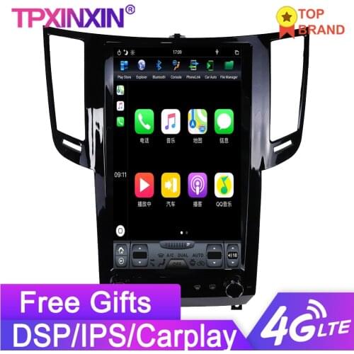 For Infiniti FX25 FX30 FX35 FX37 QX70 4+128GB Android 9.0 tesla Style Car GPS Navigation Head Unit Multimedia Player Auto Radio