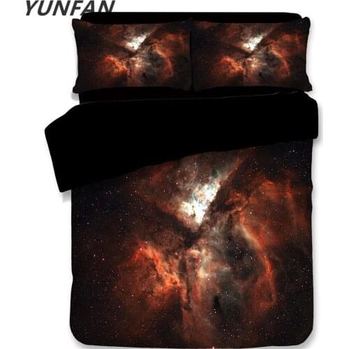 Home Textile 3D Printing Stars Bedclothes Universe Pattern Galaxy Bed Linens Pillowcase Duvet Cover Bed Cover 3pcs Bedding Sets