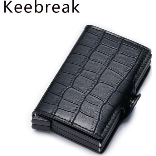 DIENQI Rfid Card Holder Men Wallets Money Bag Male Vintage Black Short Purse 2019 Small Leather Slim Wallets Mini Wallets Magic