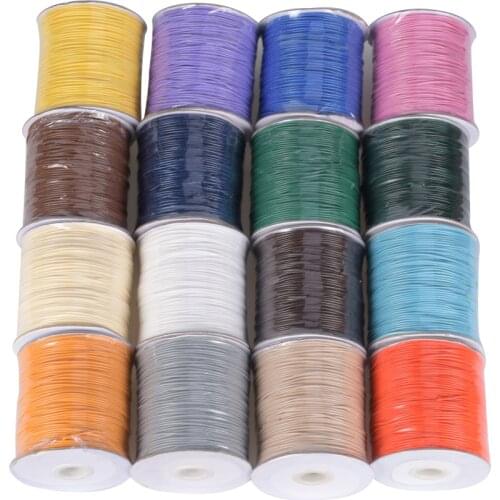 10Meter 20 Colors PU Leather Line Waxed Cord Cotton Thread String Strap Necklace Bracelet Diy Ropes For Jewelry Making Supplies
