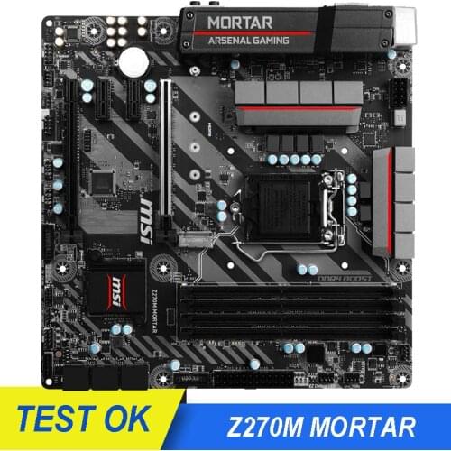 MSI Z270M MORTAR LGA 1151 Intel Z270 DDR4 HDMI SATA 6Gb/s USB 3.1 Micro ATX Intel Motherboard Used