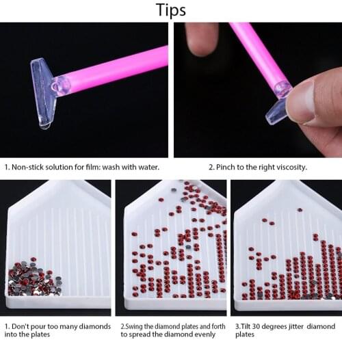 Diamond Painting Pen Cross Stitch Tool Set, 68Pcs, with Diamond Embroidery Storage Box Kit for DIY Art Craft