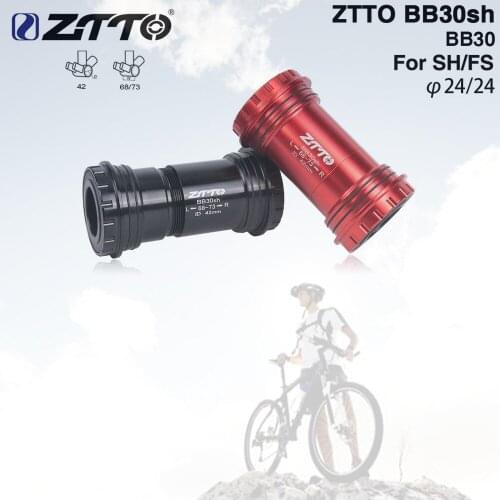 ZTTO BB30sh Bottom Brackets CERAMIC BB30 24mm Adapter bicycle Press Fit Axle for MTB Road bike parts Dual silicone seal
