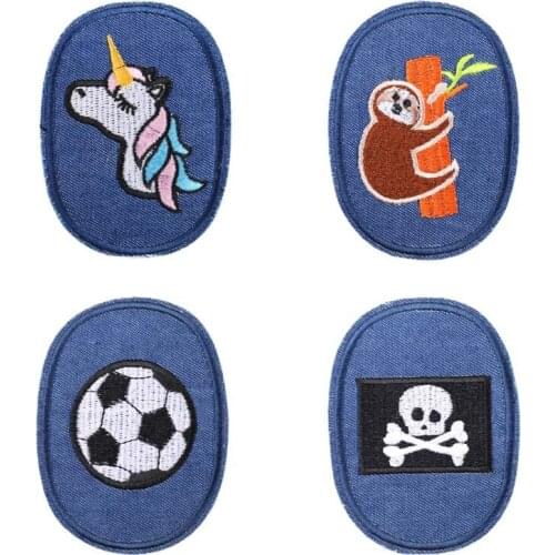 New 1 Piece Sloth Embroidered Cute Animal Patches Clothes Bags DIY Applique Embroidery Parches Iron on Patch for Clothes