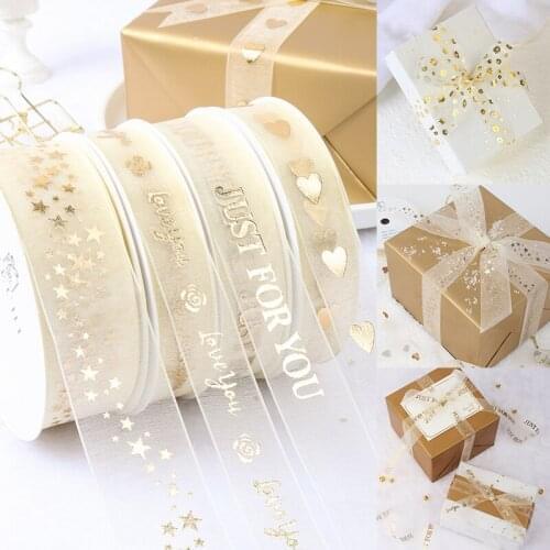 9M Christmas Decoration Ribbon Birthday Gift Wrapping Ribbon Transparent Snow Yarn Ribbon Bow Ribbon Gift Box High-Quality
