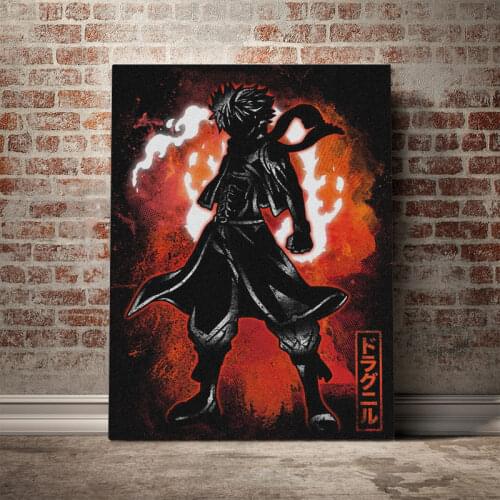 Natsu Dragneel FAIRY TAIL poster Canvas Wall Art Decoration prints for living Kid Children room Home bedroom decor