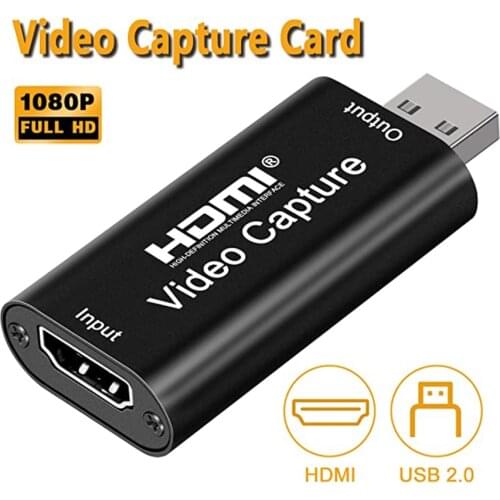 Audio Video Capture Card HDMI Video Capture HDMI to USB2.0 Record for Live Streaming and Live Broadcasting