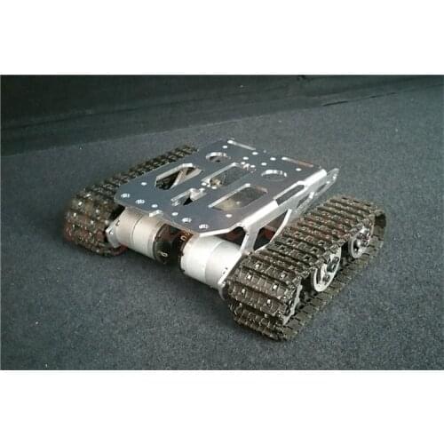 Robot Tank Car DIY Shock Absorbed Smart Robot Tank Chassis Crawler Car Kit With Metal Motor for Robot Competition DIY RC Toy