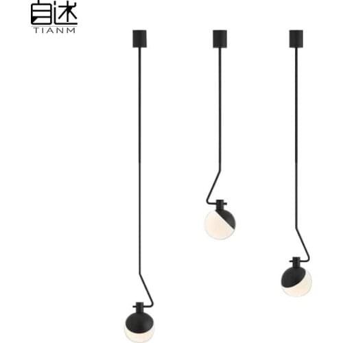 Modern hanging lamp light LED dinning bed room bedroom foyer round glass ball black gold nordic simple modern pendant light lamp