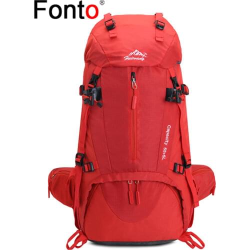 60L Large Capacity Outdoor Hiking Mountaineering Backpack Lightweight Waterproof Camping Traveling Backpack Men Women Bags
