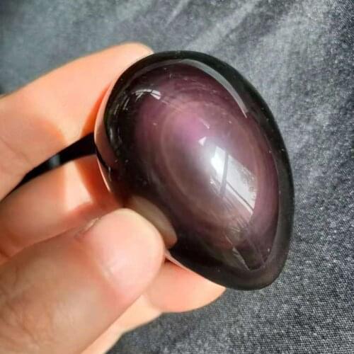 1PC 50-80g High Quality Natural Rainbow Obsidian Palm Stones Reiki Gem Energy For Healing Decoration Hand EXERCISE