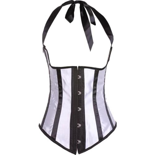 Plus Size Waist Trainer Corset Slimming Stripe Sexy Underbust Women Body Shaper Underwear Waist Trainer Cinchers Corsets Top