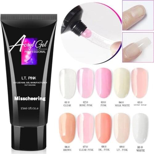 15/30/60ml Nail Extension Poly UV Gel Polish Acrylic Crystal Quick Building Nail Art Brush Dryer Cleanser Mold Manicure Set Tool