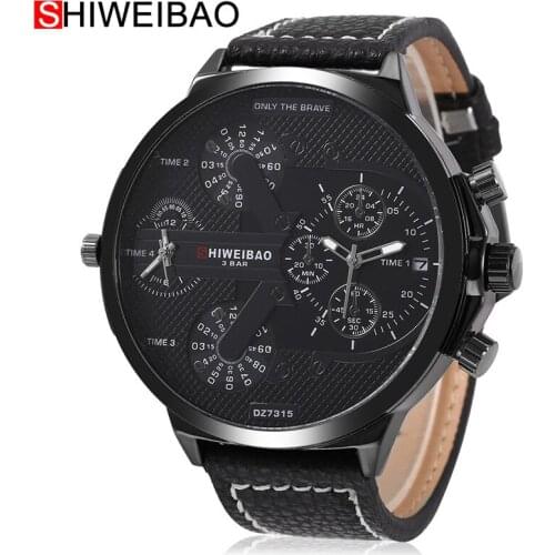 2018 brand Quartz Chronograp Wrist watches Men gift Dual Time Display Quartz military Watches relogio masculino Montre Homme