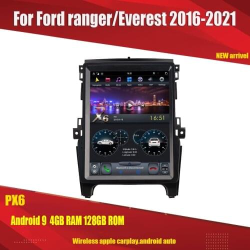 Aucar Tesla Style PX6 Android for For Ford Ranger/ Everest radio 2007-2012 Multimidia car radio Gps Head unit stereo player