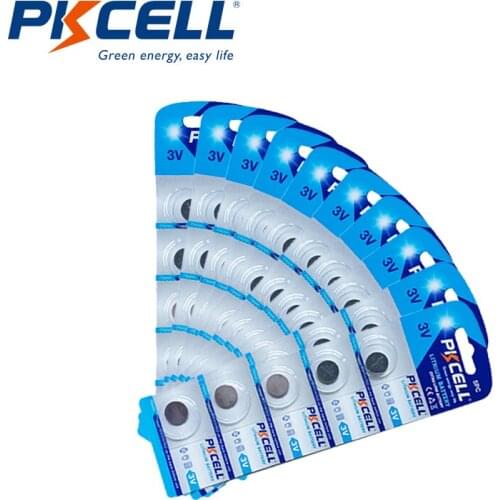 150Pcs/30Pack PKCELL CR1216 Lithium Button Batteries Coin Cell 3V for Watch Electronic Toy Remote