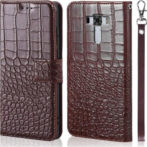 DOREXLON Cover Luxury Crocodile texture Leather Case for Asus Zenfone 3 Laser ZC551KL 5.5 inch magnet clasp Phone Case