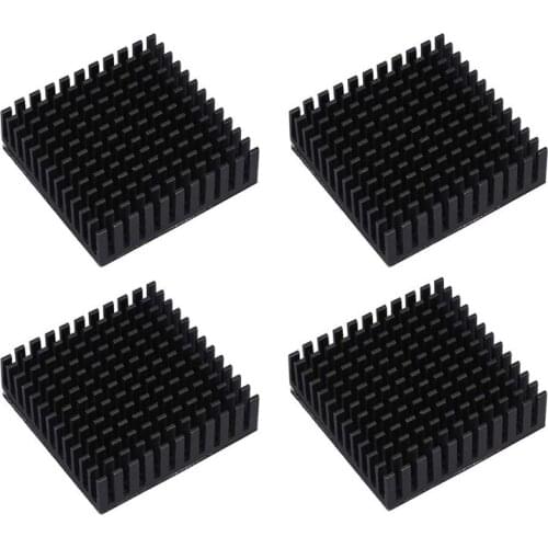 4pcs Black Radiator Aluminum Motor Heatsink Extruded Profile Heat Dissipation Electronic Heat Sink for 42 stepper motor 3D Print