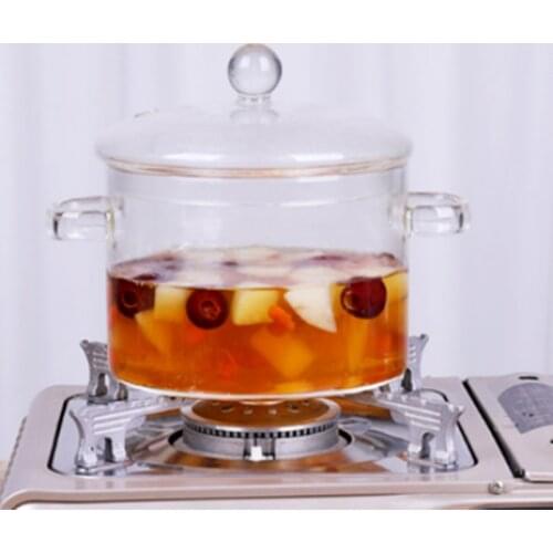 Transparent Glass Soup Pot Thickened Flame Explosion-Proof Cooking Saucepan Cookware Household Kitchen Salad Bowl Kitchenware