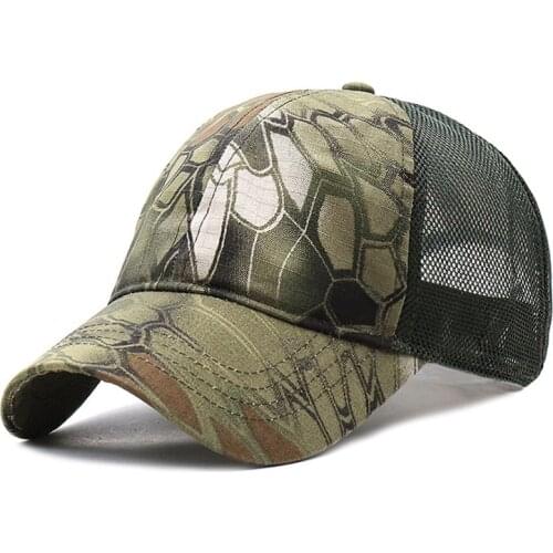 Camouflage hats mens summer lightweight breathable mesh hats mesh baseball caps mens and womens sun visor youth