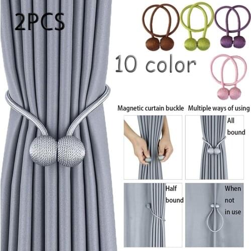 2pc Magnetic Curtain Buckle Holder Tieback Window Accessories Curtain Decorative Curtain Tiebacks Decorative Home Accessorie