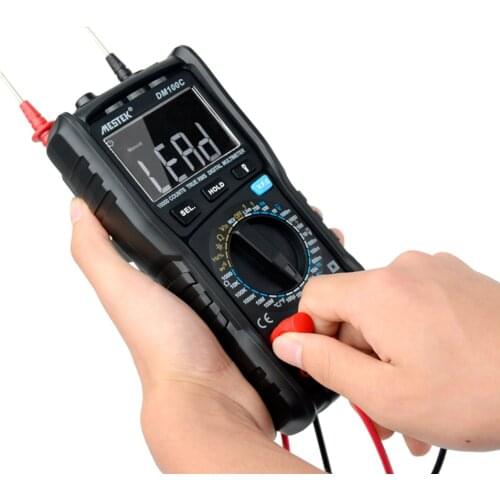 MESTEK DM100C 10000 Counts True RMS Digital Multimeter Measuring AC/DC Voltage Current Resistance Capacitance Frequency