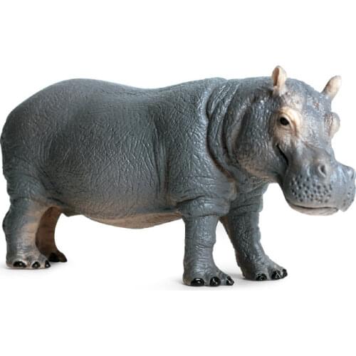 New Childrens Cognitive Simulation Animal Model Lifelike Plastic Solid Hippo PVC Action Figure Kids Collect Toy Gifts