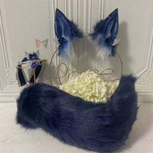 New Hand Made LOL The Nine-Tailed Fox Ahri Cosplay DIY Ears Hairhoop Hairbands Headwear For Costume