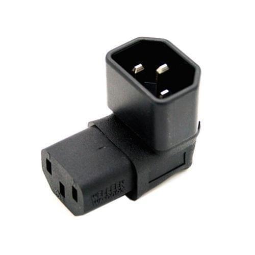 Zihan Up Direction Right Angled 90 Degree IEC Female C13 to IEC Male C14 Power Adapter