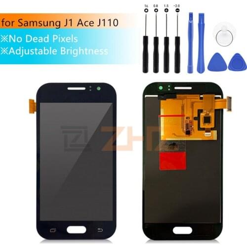 Adjust Brightness LCD For Samsung Galaxy J1 Ace J110 SM-J110F J110H LCD Display Touch Screen Digitizer Assembly Replacement