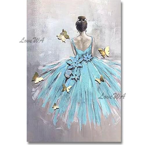 Sexy Lady Canvas Wall Decor Picture Pure Handmade Abstract Figure Oil Painting Art Bedroom Decoration Unframed Wall Art Cheap