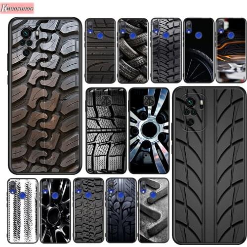 Cool Tire Tread Wheel Silicone Cover For Xiaomi Redmi Note 10 10S 9 9S Pro Max 9T 8T 8 7 6 5 Pro 5A Phone Case